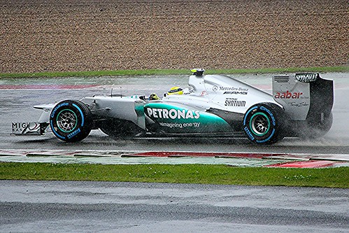 Nico Rosberg in his Mercedes AMG Petronas F1 Car at Silverstone