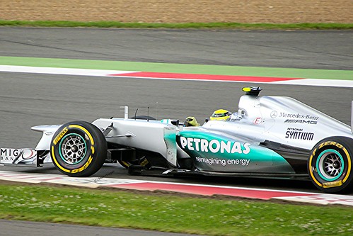 Nico Rosberg in his Mercedes at Silverstone