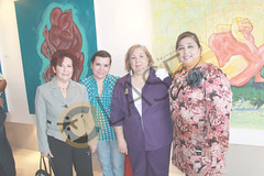9163. Aida Rodríguez de Cantú, Martha Elva López, Margarita de Arellano y San Juana de Dueñas.