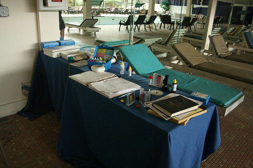 Lifeguard station and pool chemical test kits