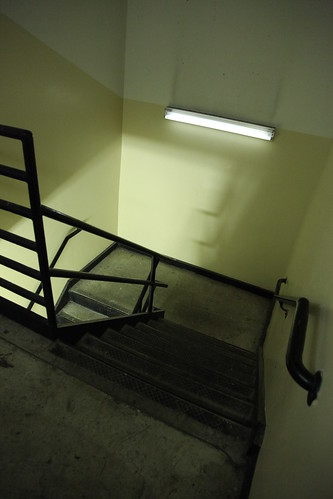 Food court back hall stairwell