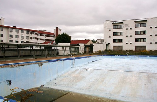Back of complex from outdoor pool