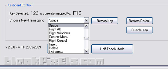 Option to remap or disable the key