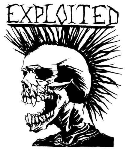 Punk Artwork By Tony Shaw The Exploited Skull Gouache Painting