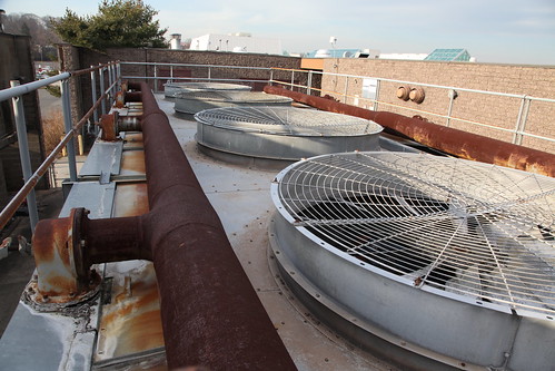 On top of the chiller plant