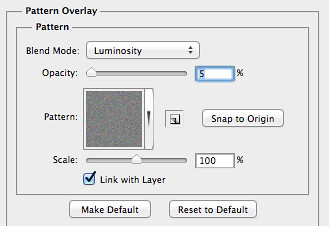 8. Pattern Overlay options.