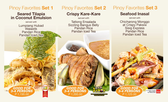 Pinoy Favorites Sets at C2 Classic Cuisine
