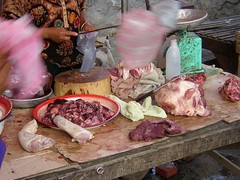 Fly fested meats (Luang Phrabang, Laos 2006)