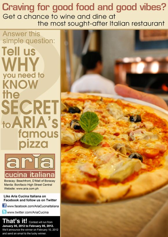 Aria Cucina Italiana Facebook promo