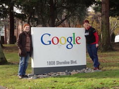 2011/365/315 Karen and me. Googling it at Mountain View. San Francisco • <a style="font-size:0.8em;" href="http://www.flickr.com/photos/77158296@N00/6617185557/" target="_blank">View on Flickr</a>