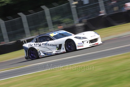 Fraser Robertson in the Ginetta GT4 Supercup during the BTCC at Oulton Park, June 2016