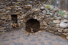 WM Dale Mitchell Landscape 5, Fire place, Flat work, Retaining wall, dry laid stone construction, copyright 2014