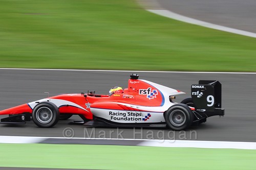 Jake Dennis in the Arden International car in qualifying for GP3 at the 2016 British Grand Prix