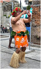 2416-Panji Rapa Nui (Isla de Pascua) en el Festival Folclorico de Coruña.