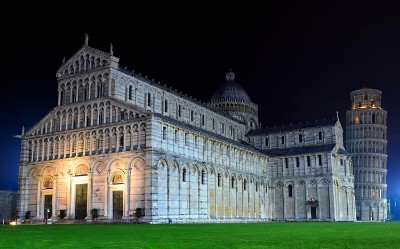 Tower of Pisa & Duomo Cathedral at night