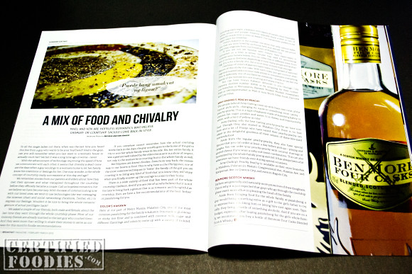 Our first article for Breakfast Magazine - about food and chivalry - CertifiedFoodies.com