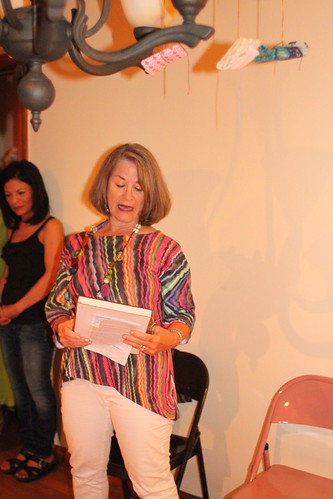 Meryl Cohen performing poem