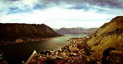 Overlooking the bay of Kotor