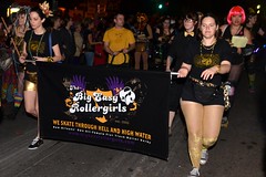 The Big Easy Rollergirls in the Krewe of Muses 2012 Parade