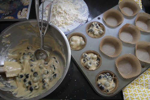 brown butter blueberry muffins