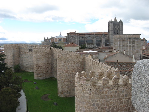 02. Walls of Avila. Cathedral in background