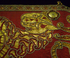 Coronation Mantle, detail of lion head