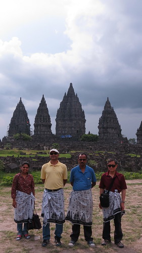 The team in front of the Prambanan temple, Jogjakarta
