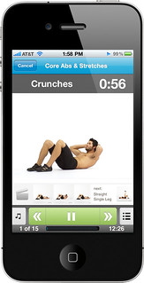 Regular workouts (even available on your smart phone) are a key to being fit. Abs and crunches are the focus here., From ImagesAttr
