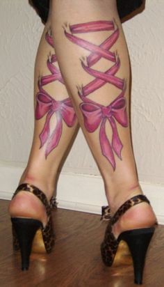 pink ribbon tattoo 3