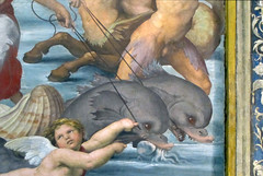 Raphael, Galatea, detail with dolphin