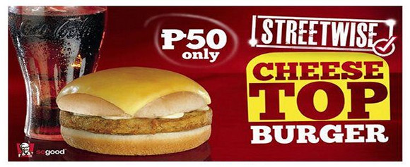 KFC Streetwise Cheese Top Burger