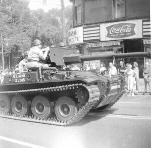 Tank at Park and Market, Warren, Ohio, 1945