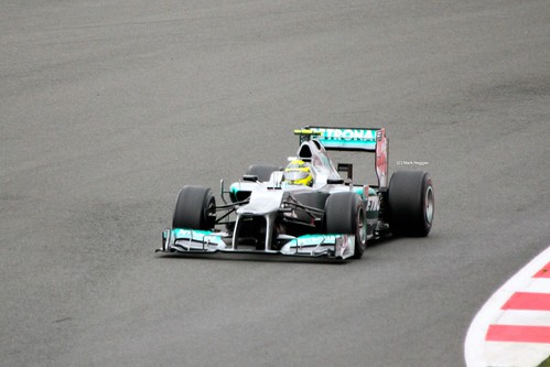 Nico Rosberg in his Mercedes at Silverstone