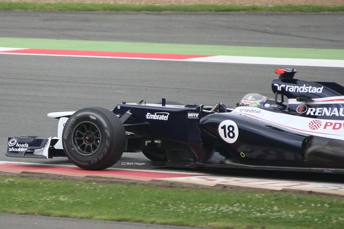 Pastor Maldonado in his Williams at Silverstone
