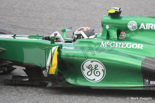 Giedo van der Garde in Free Practice 2 at the 2013 Spanish Grand Prix