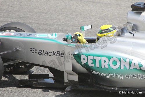 Nico Rosberg in Free Practice 2 at the 2013 Spanish Grand Prix