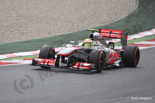 Sergio Perez in Free Practice 3 for the 2013 Spanish Grand Prix