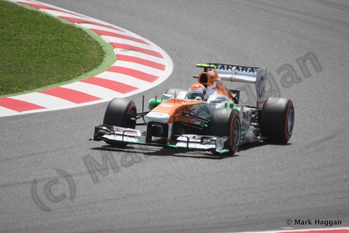Adrian Sutil in qualifying for the 2013 Spanish Grand Prix