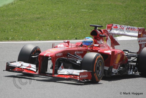 Fernando Alonso in qualifying for the 2013 Spanish Grand Prix