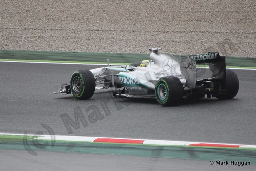 Lewis Hamilton in Free Practice 1 at the 2013 Spanish Grand Prix