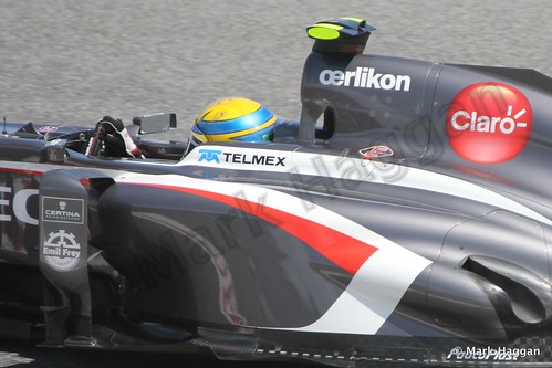 Esteban Gutierrez in Free Practice 2 at the 2013 Spanish Grand Prix