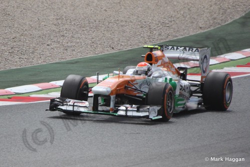 Adrian Sutil in Free Practice 3 for the 2013 Spanish Grand Prix