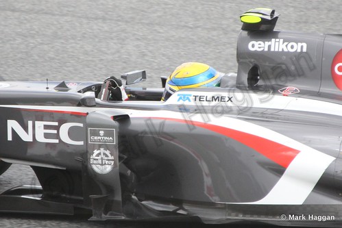 Esteban Gutierrez in Practice 2 at the 2013 Spanish Grand Prix