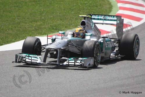 Lewis Hamilton in the 2013 Spanish Grand Prix