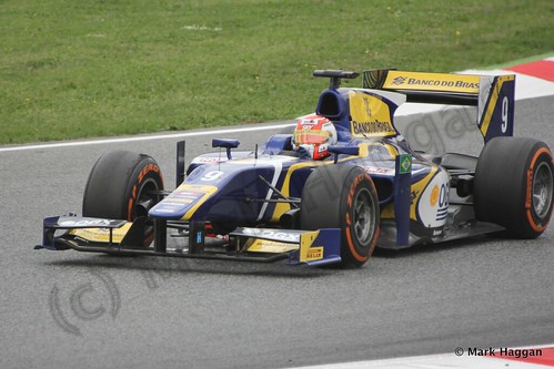 Felipe Nasr in Sunday's GP2 race at the 2013 Spanish Grand Prix