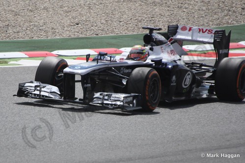 Pastor Maldonado in Free Practice 3 for the 2013 Spanish Grand Prix
