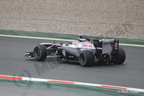 Pastor Maldonado in his Williams in Free Practice 1 at the 2013 Spanish Grand Prix