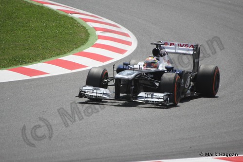 Pastor Maldonado qualifying for the 2013 Spanish Grand Prix
