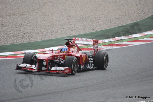 Fernando Alonso in Free Practice 3 for the 2013 Spanish Grand Prix