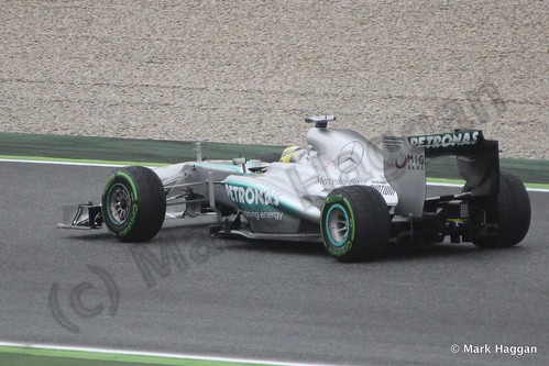 Lewis Hamilton in Free Practice 1 at the 2013 Spanish Grand Prix